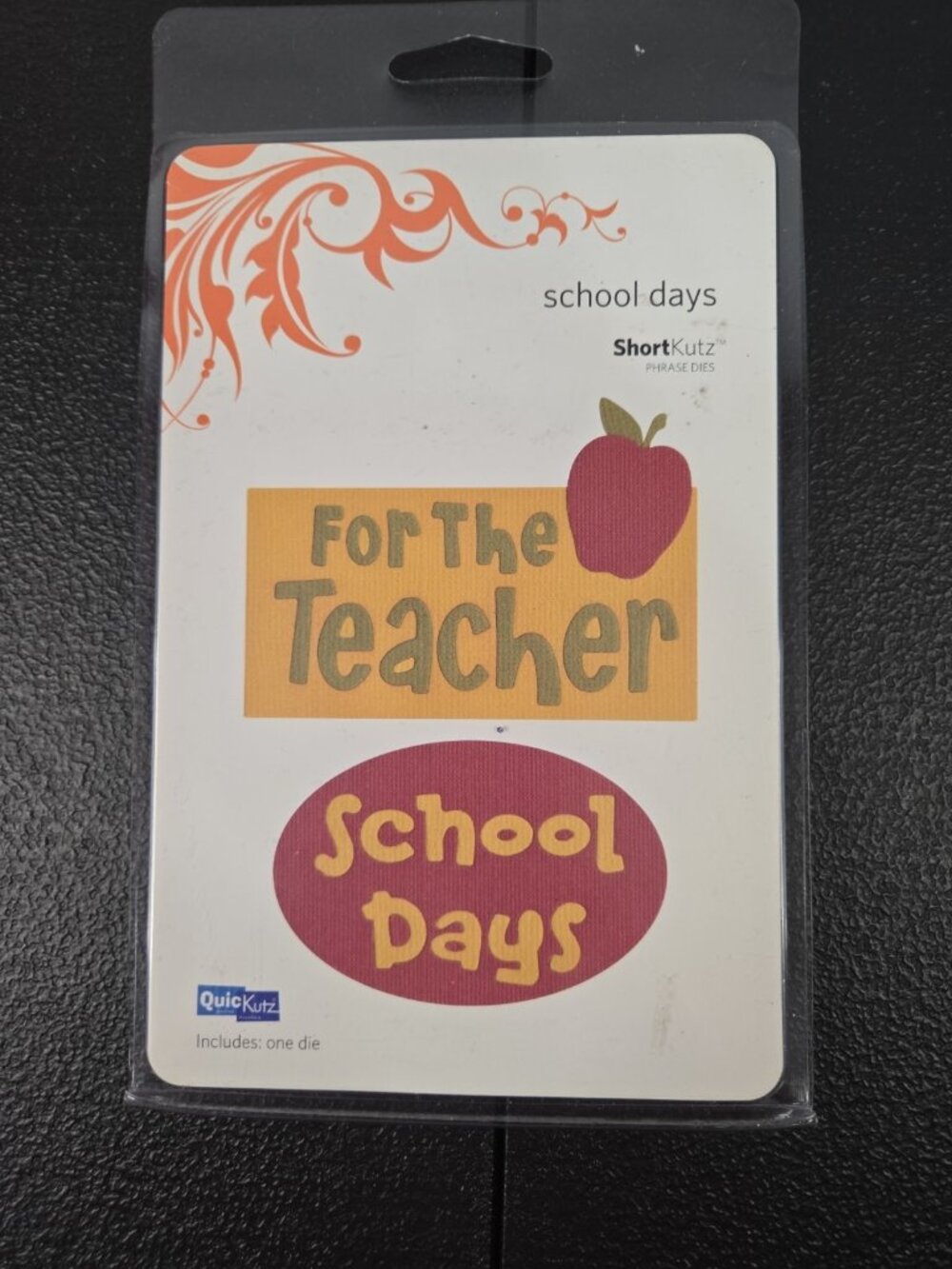 New - Lifestyles Crafts Quickutz Cutting Die - 4x4 - school days SK-0004